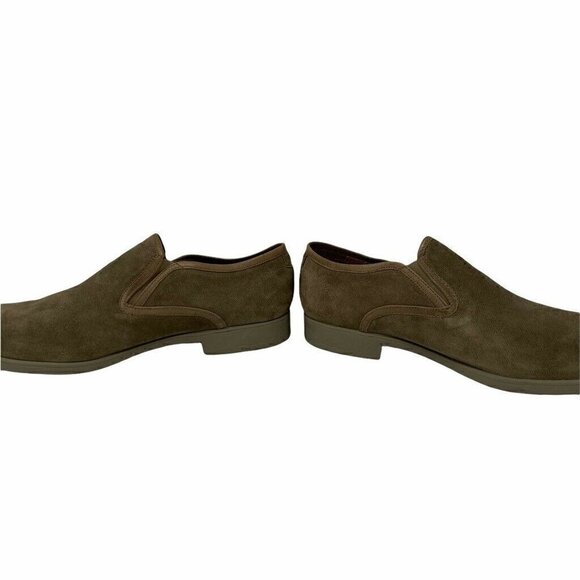 John Varvatos Mens Dylan Side Gore Loafers Shoes Khaki Tan Leather Slip On 13 M main image 7